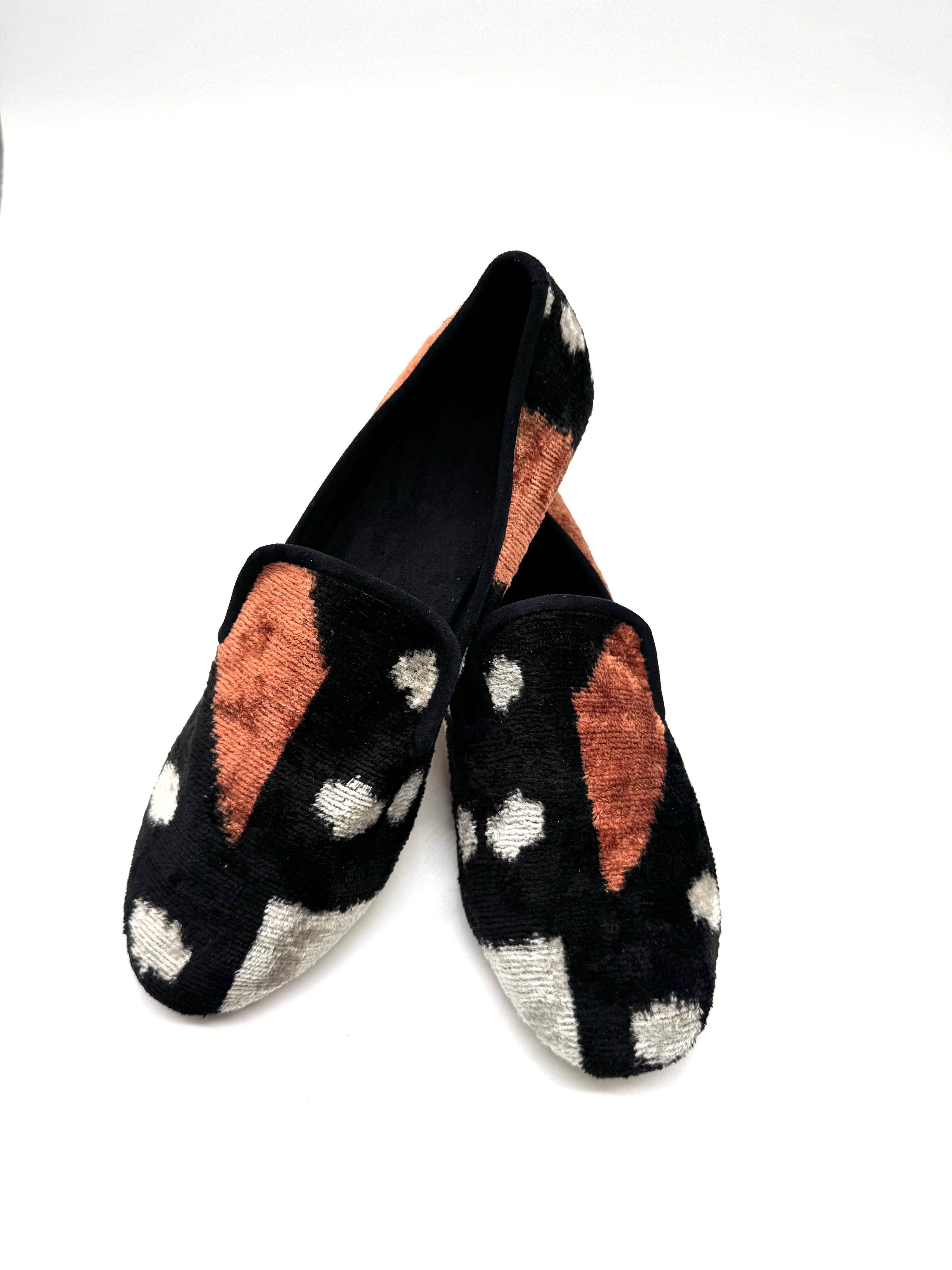 Slippers in seta velluto
