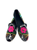 Slippers pezzi unici in velluto ricamate a mano