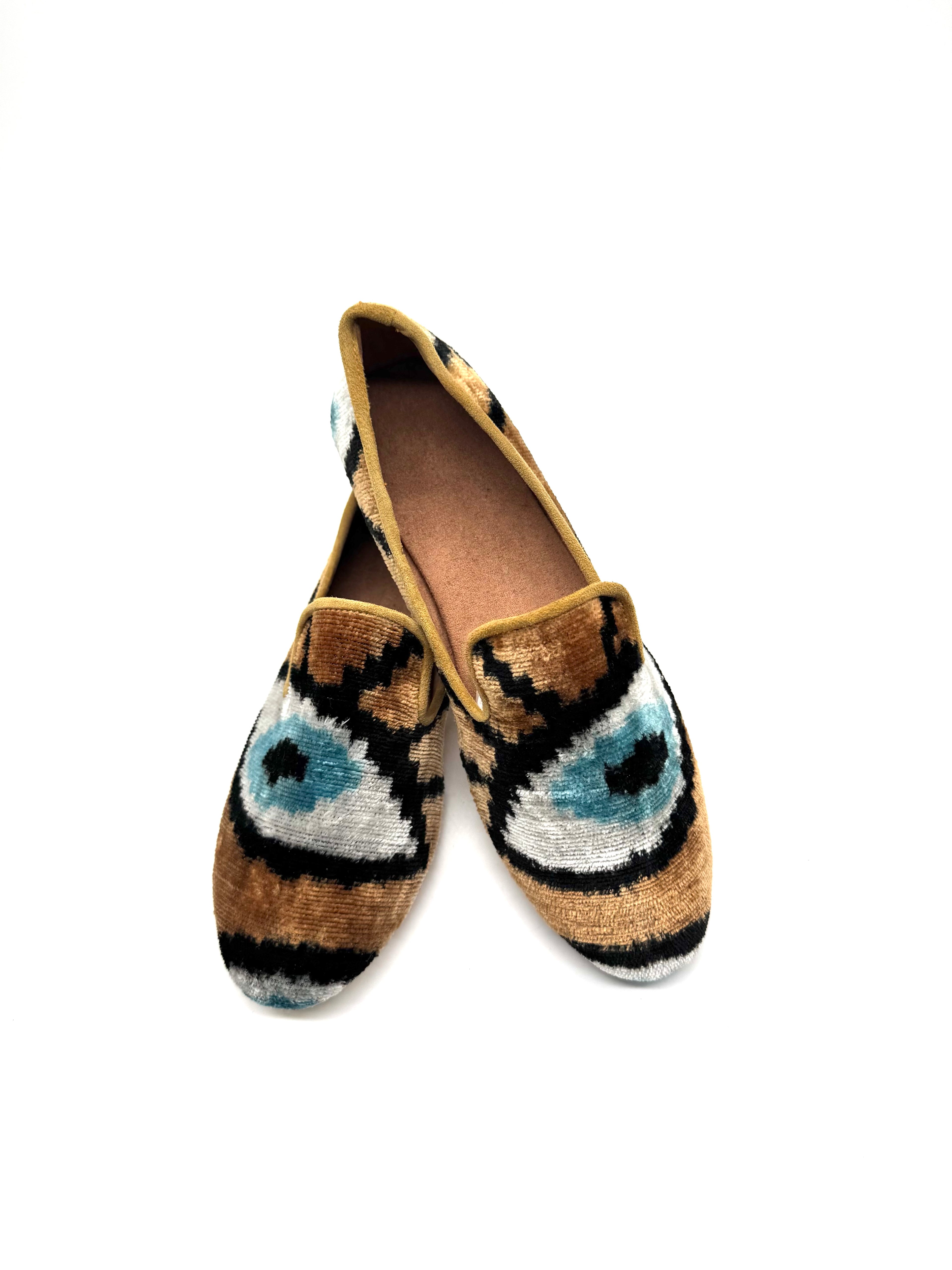 Slippers pezzi unici in seta velluto